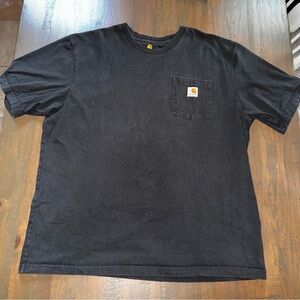 Carhartt Shirt Mens XL Faded Black Original Fit Crewneck Short Sleeve Pocket